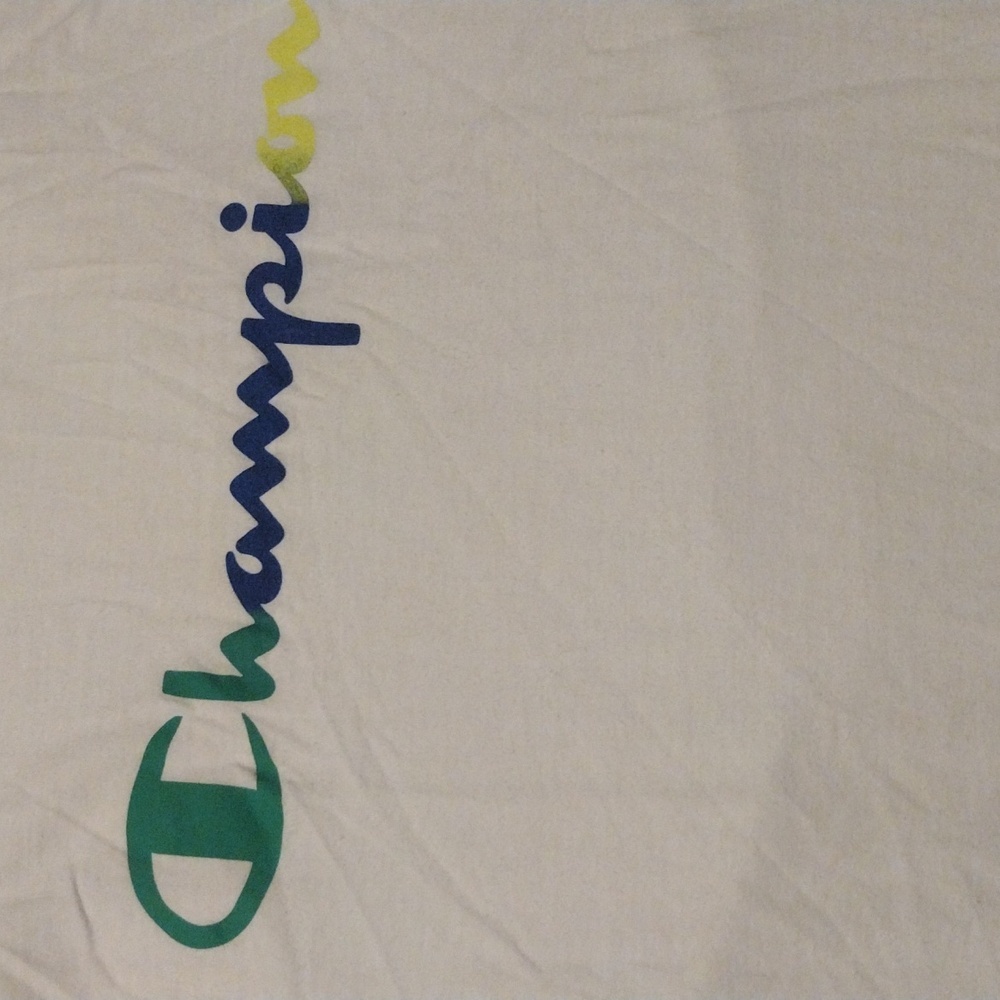 Champion White Tee with Multicolor Logo - Picture 3 of 5
